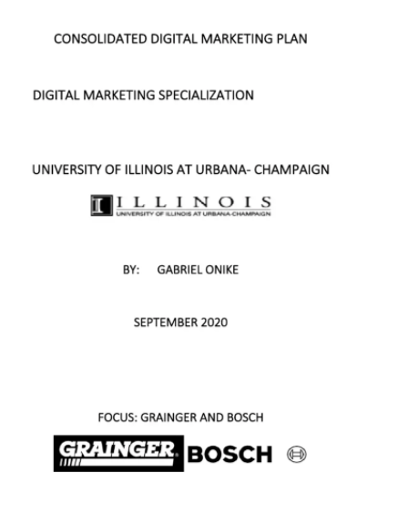 Digital Marketing Plan